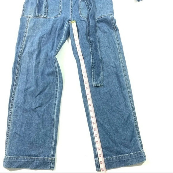New Madewell Denim Tie Waist Jumpsuit NE731 - Picture 8 of 10